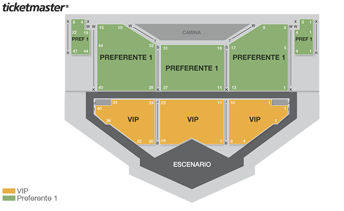 Seating chart – Teatro Hidalgo