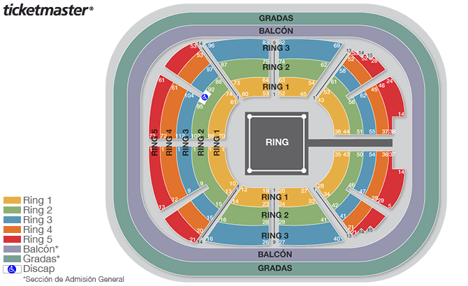 Seating chart – Arena Coliseo