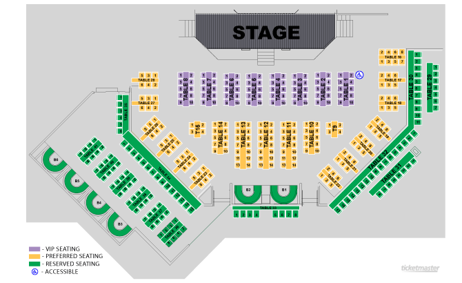 Seating chart – Excalibur Hotel and Casino