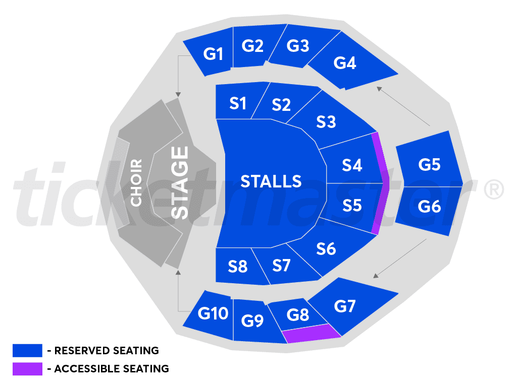 Seating chart – Christchurch Town Hall