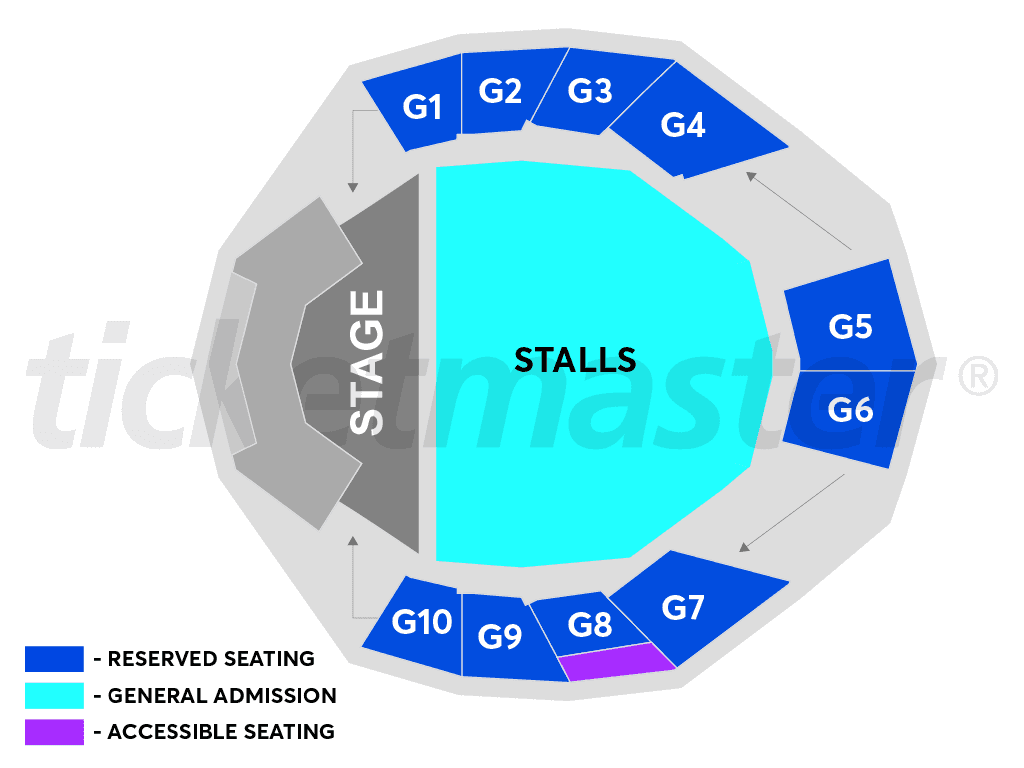 Seating chart – Christchurch Town Hall