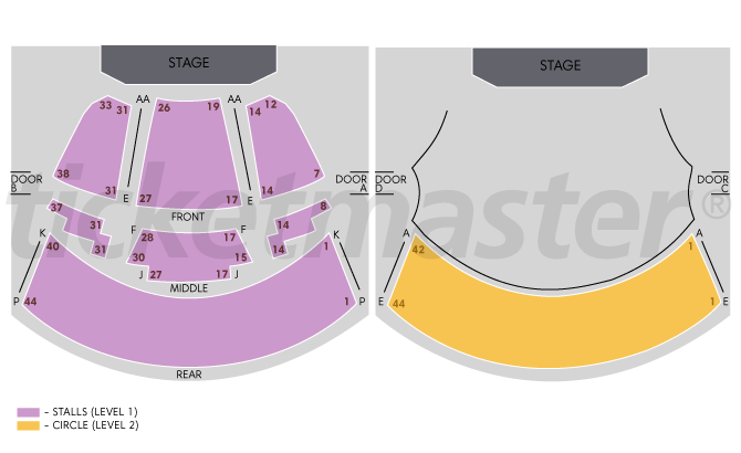 Seating chart – ASB Waterfront Theatre