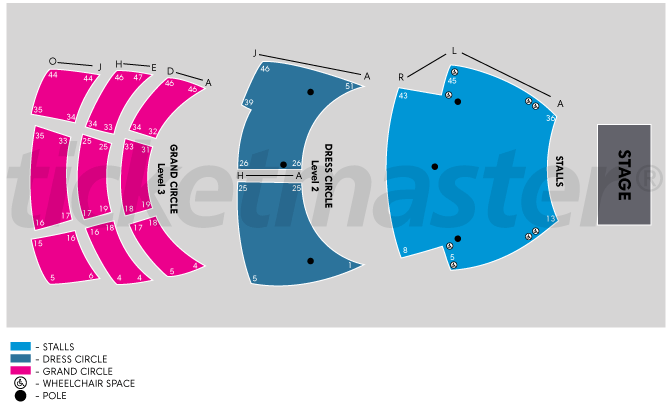 Seating chart – St James Theatre Wellington