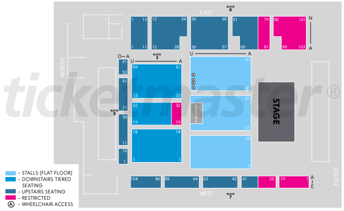 Seating chart – TSB Arena