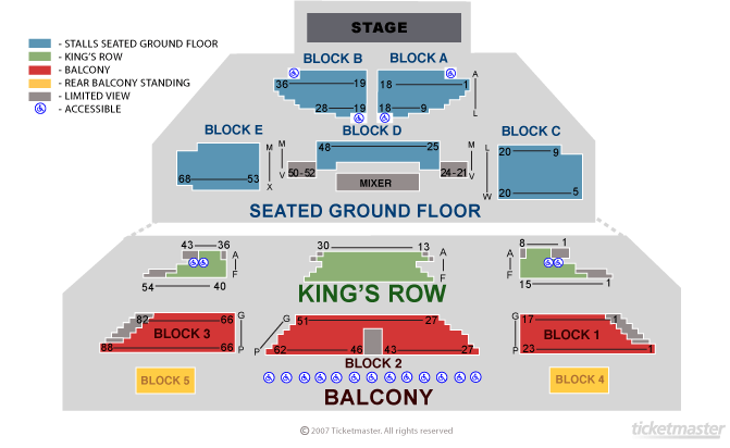 Seating chart – indigo at The O2