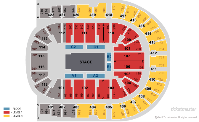 Seating chart – The O2