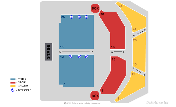 Seating chart – Crewe Lyceum Theatre