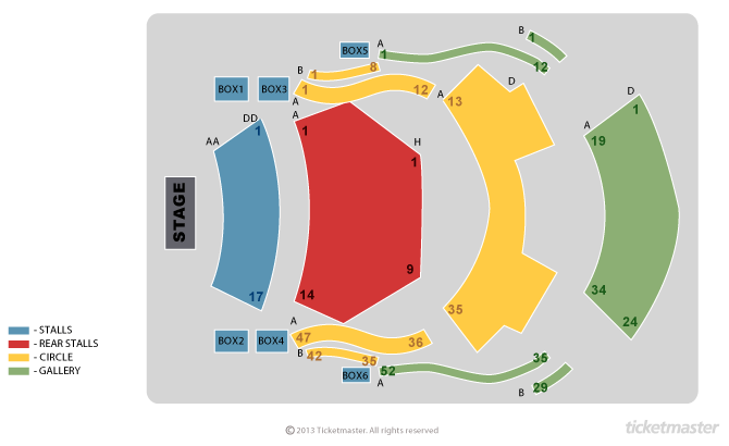 Seating chart – The Core At Corby Cube
