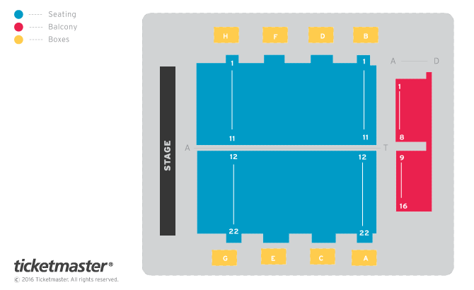 Seating chart – King's Hall