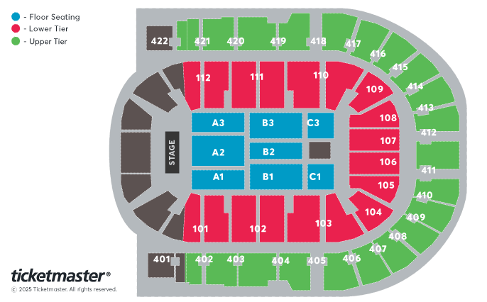 Seating chart – The O2