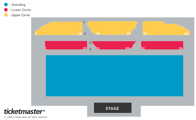 Seating chart – Bradford Live