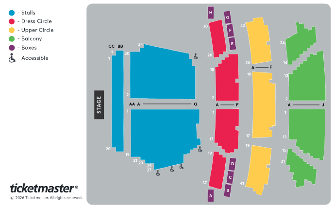 Seating chart – Blackpool Grand Theatre