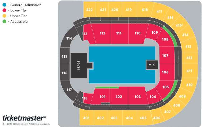 Seating chart – The O2