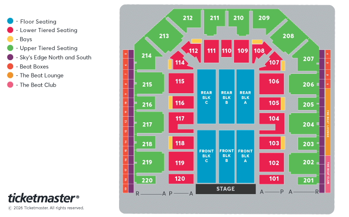 Seating chart – Utilita Arena Sheffield