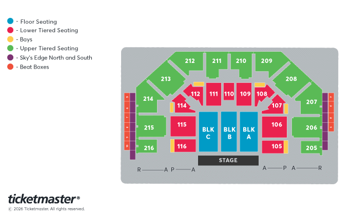 Seating chart – Utilita Arena Sheffield