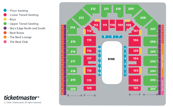 Seating chart – Utilita Arena Sheffield