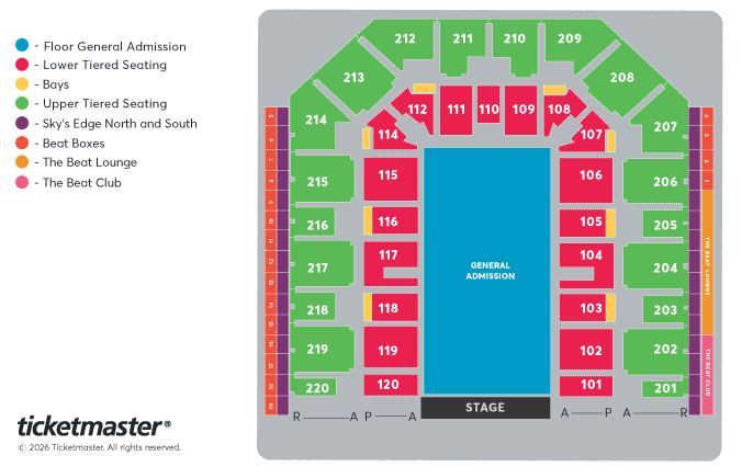 Seating chart – Utilita Arena Sheffield
