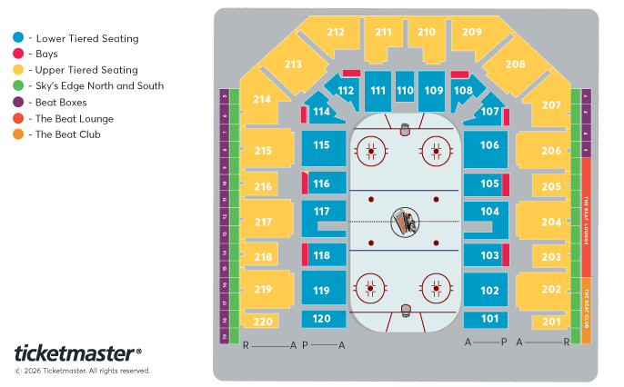 Seating chart – Utilita Arena Sheffield