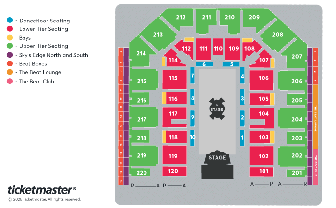 Seating chart – Utilita Arena Sheffield