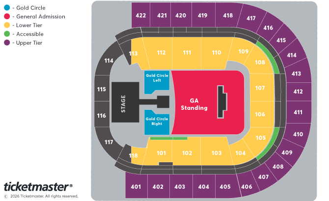 Seating chart – The O2