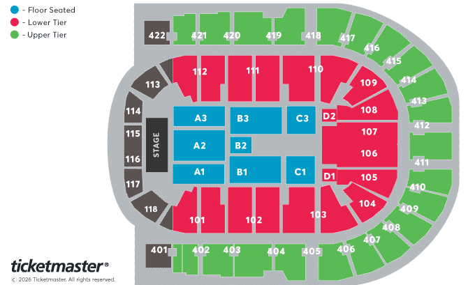 Seating chart – The O2