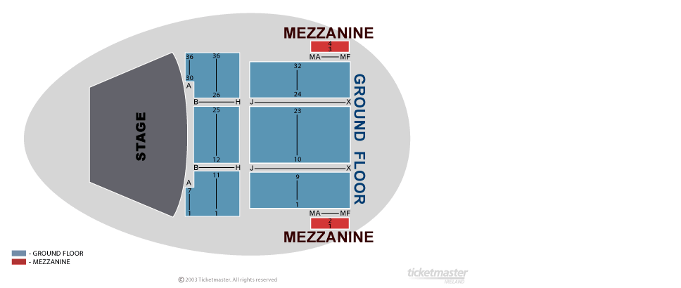 Seating chart – The Helix