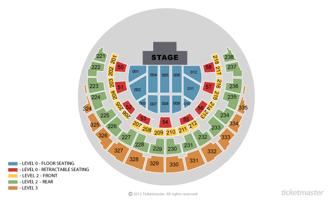 Seating chart – OVO Hydro