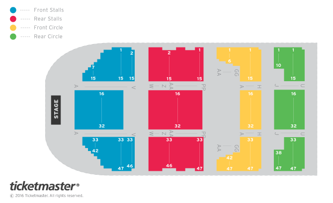 Seating chart – O2 Apollo Manchester