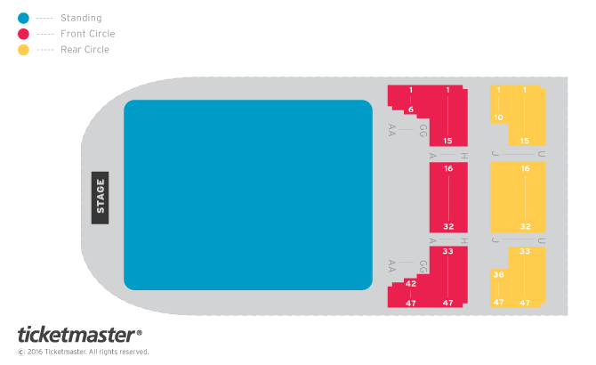 Seating chart – O2 Apollo Manchester