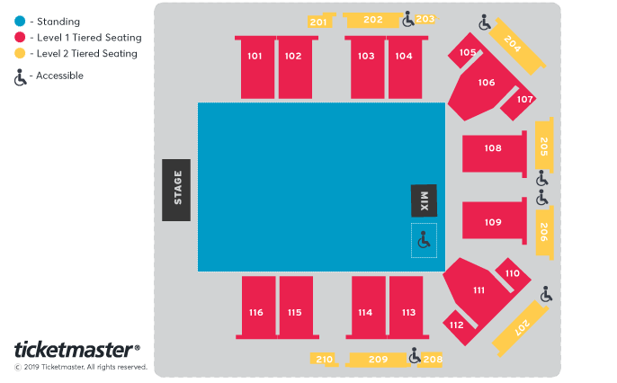 Seating chart – P&J Live, Aberdeen