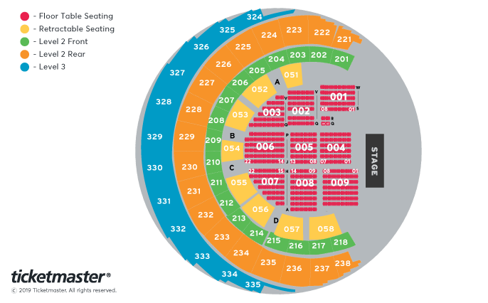 Seating chart – OVO Hydro