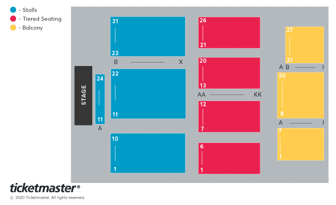 Seating chart – O2 Guildhall Southampton
