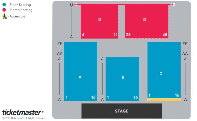 Seating chart – P&J Live, Aberdeen