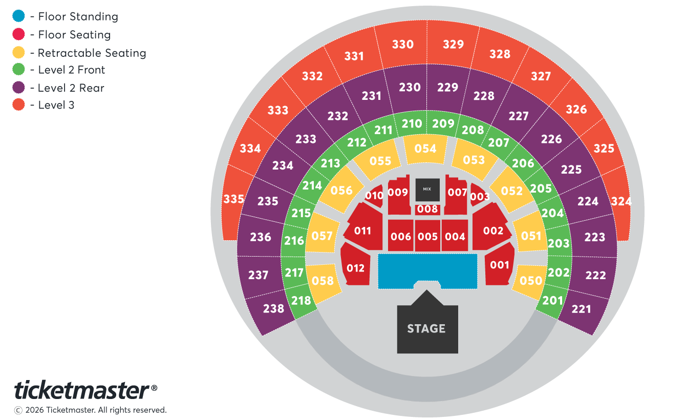 Seating chart – OVO Hydro