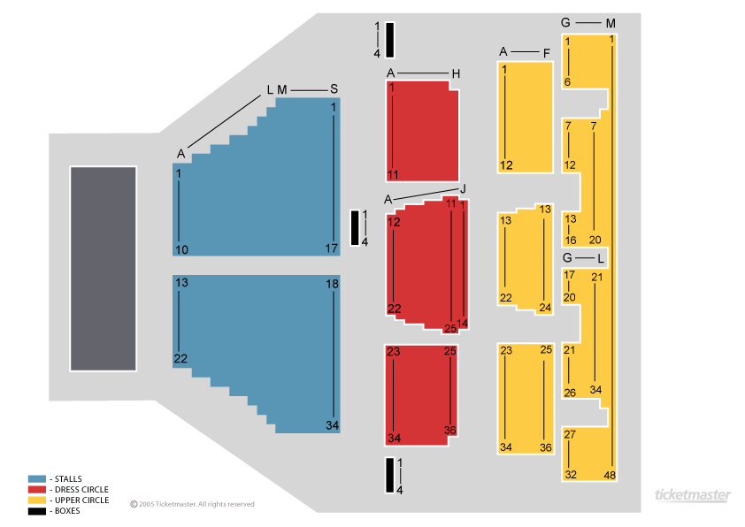 Seating chart – Cambridge Theatre