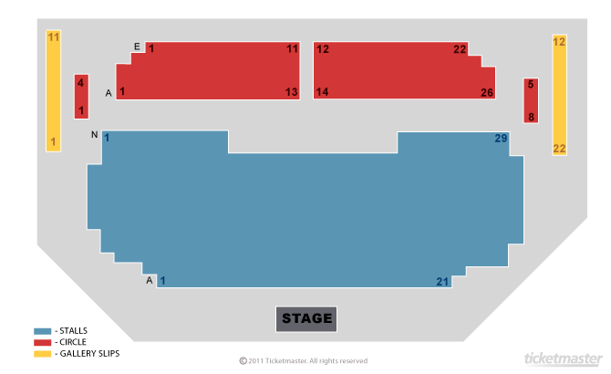 Seating chart – Bloomsbury Theatre