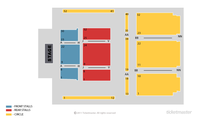 Seating chart – G Live Guildford