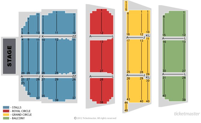 Seating chart – Theatre Royal Drury Lane