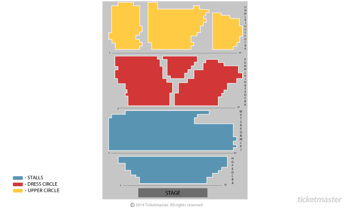 Seating chart – New Wimbledon Theatre