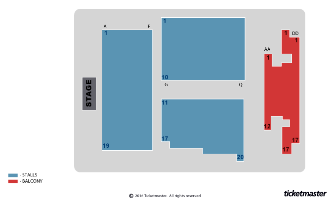 Seating chart – Hazlitt Arts Centre