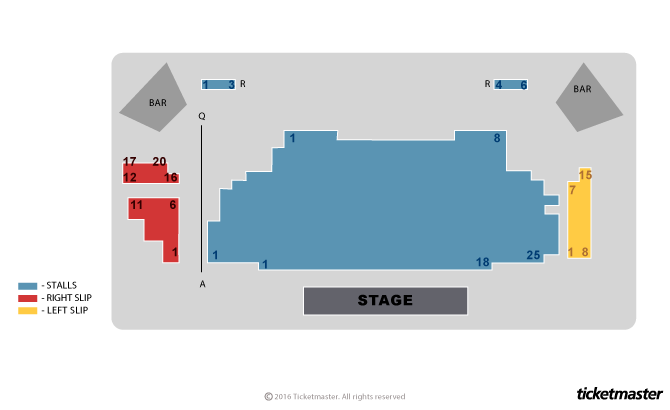 Seating chart – Leicester Square Theatre