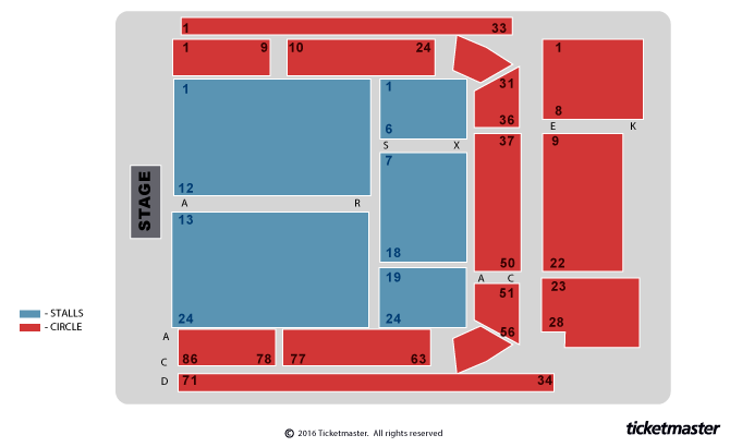 Seating chart – Pyramid and Parr Hall