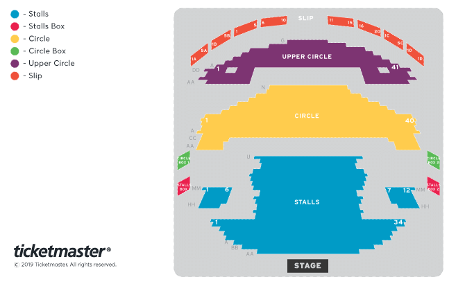 Seating chart – Milton Keynes Theatre