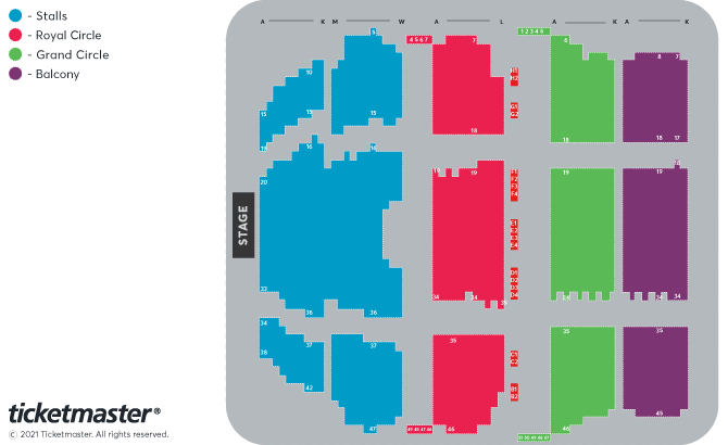 Seating chart – Theatre Royal Drury Lane
