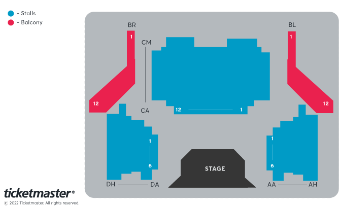 Seating chart – The Stables - Milton Keynes