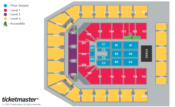 Seating chart – Co-op Live