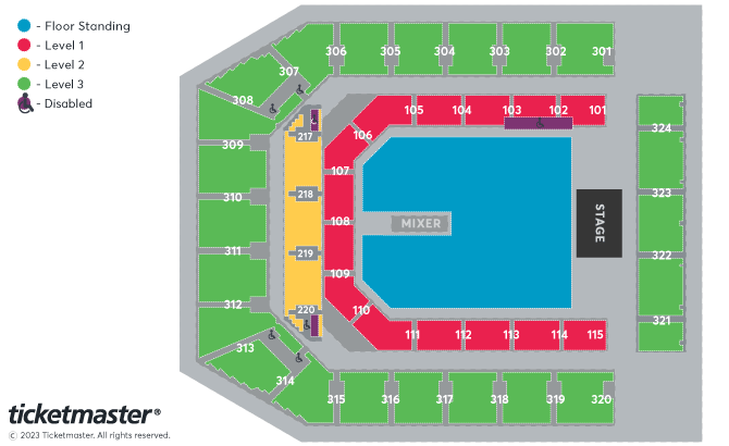 Seating chart – Co-op Live