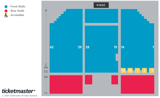 Seating chart – Britannia Pier