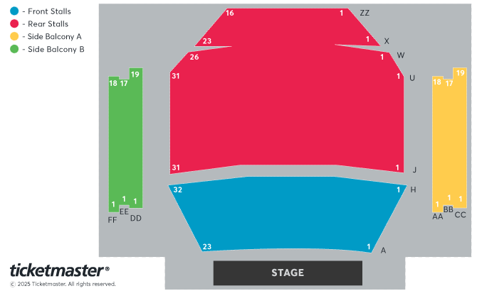 Seating chart – Fareham Live