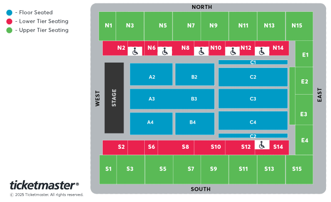 Seating chart – OVO Arena Wembley
